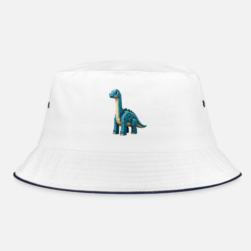Pixel Brontosaurus Bucket Hat