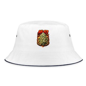 AK47Weed Strain Graffiti Art Print - Bucket Hat - white/navy - Front