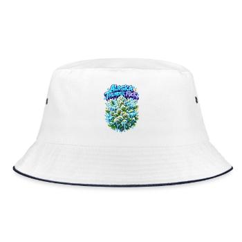 Alaska Thunder Fuck Weed Art - Bucket Hat - Weiß/Navy - Vorne