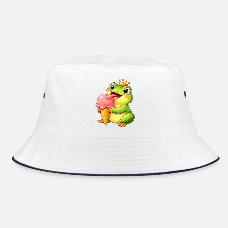 Süßer Frosch König mit Eis Bucket Hat