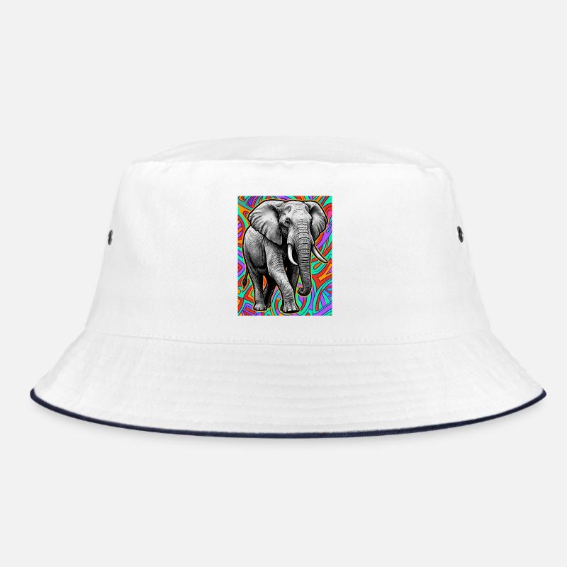 éléphant - Bob - blanc/marine