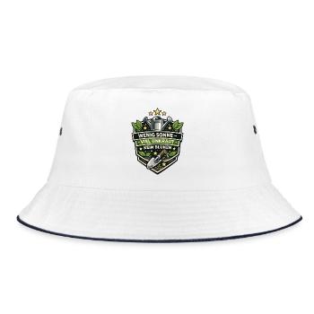 Wenig Sonne Viel Unkraut Kein Blühen - Bucket Hat - Weiß/Navy - Vorne