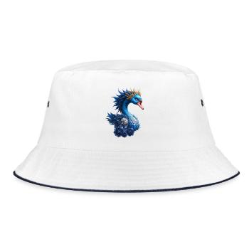 Oiseau bleu royal avec couronne - Bob - blanc/marine - Devant