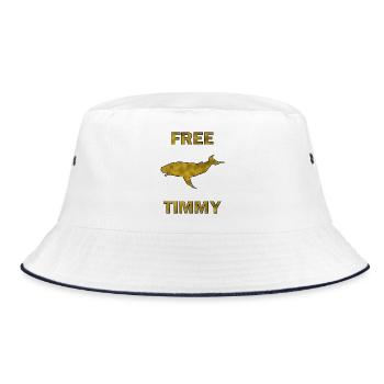 Buckelwal  Timmy - Bucket Hat - Weiß/Navy - Vorne