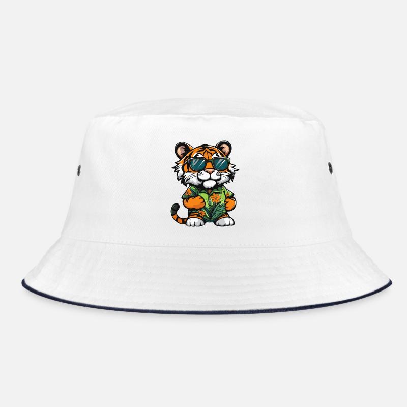 Tiger Comic Vacation Bucket Hat