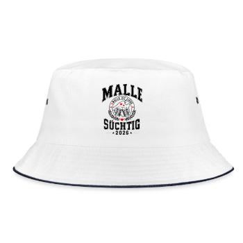 Malle 2026 Nous sommes tous accros à Malle Majorque 26 - Bob - blanc/marine - Devant