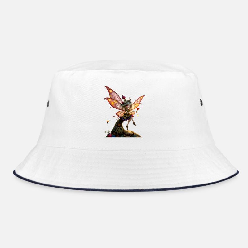 Steampunk-Fee mit leuchtenden Flügeln Bucket Hat