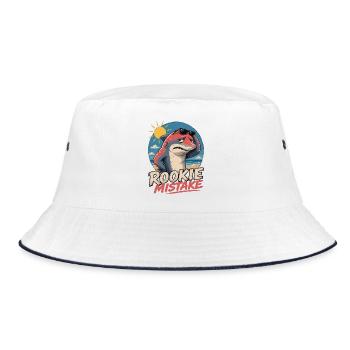 Rookie Mistake - Beach Shark - Bucket Hat - white/navy - Front