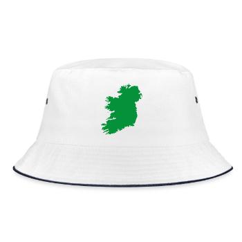 Map of Ireland - Bucket Hat - white/navy - Front
