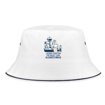 Leider passten Sie nicht zum Algorithmus - Bucket Hat - Weiß/Navy - Vorne