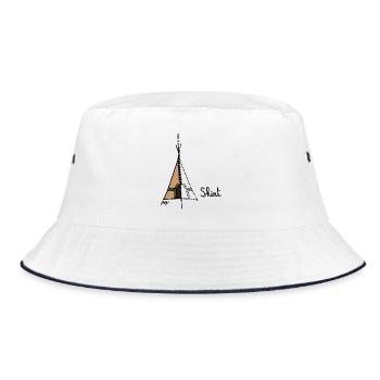 teepee shirt - Bucket Hat - white/navy - Front