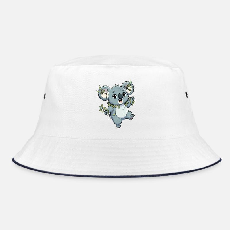 Koala vert avec couronne de feuilles Bob