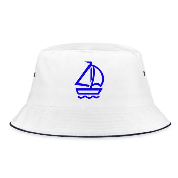 Sail - Bucket Hat - white/navy - Front
