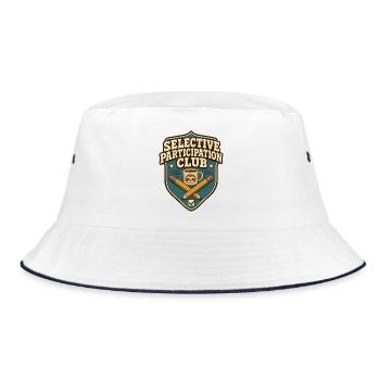 Selective Participation Club Sloth - Bucket Hat - white/navy - Front