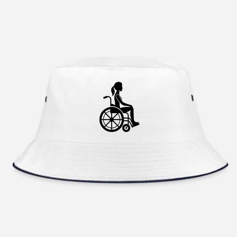 Frau im Rollstuhl Bucket Hat