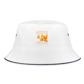 Aperitif & Sunshine - Bucket Hat - white/navy - Front
