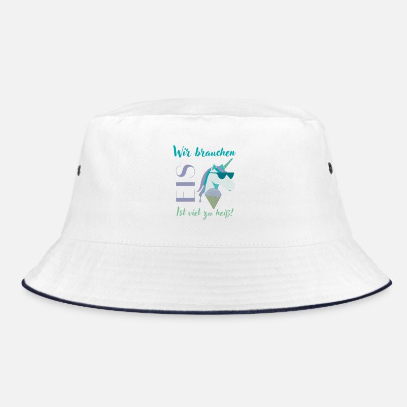 Wir brauchen Eis Einhorn Sommerdesign Bucket Hat