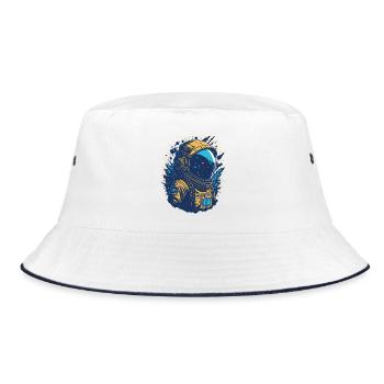 Star Astronaut in Orbit - Bucket Hat - white/navy - Front