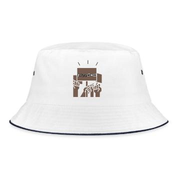 Freiheit - Bucket Hat - Weiß/Navy - Vorne