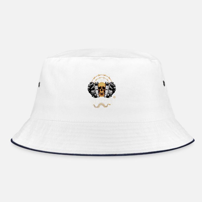 Schädelkreis mit Stacheldraht Bucket Hat
