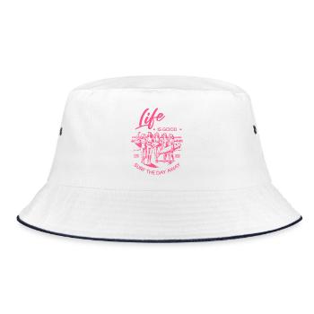 Life is good - Enjoy Life - Surf - Bucket Hat - white/navy - Front