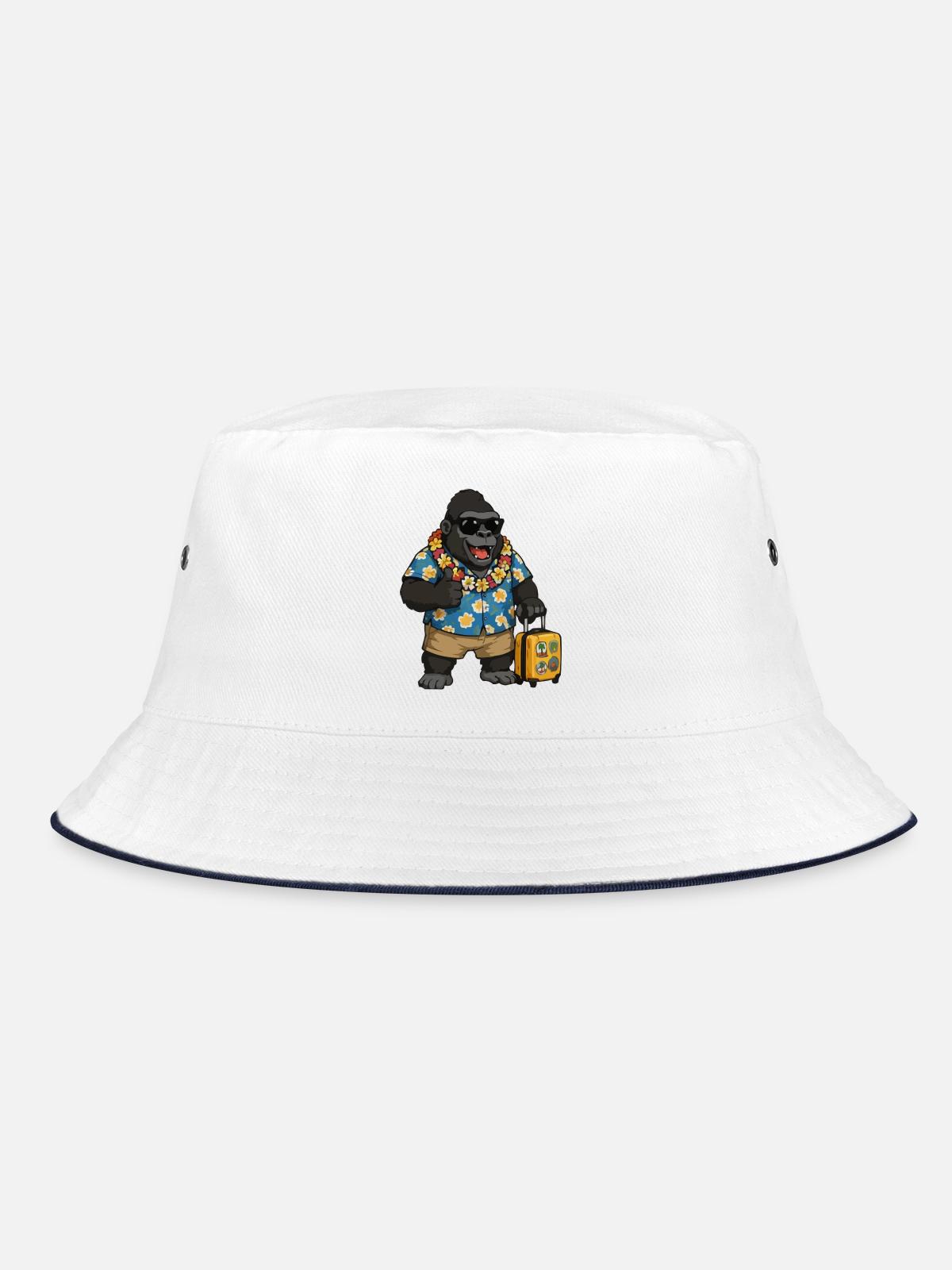 Chemise Holiday Gorilla Hawaii - Bob - blanc/marine - Devant