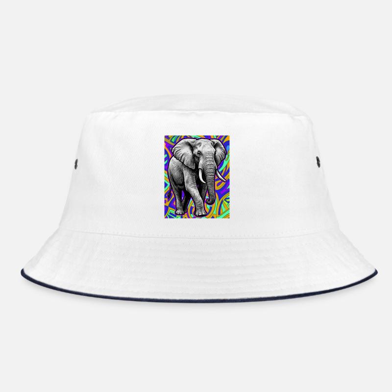éléphant - Bob - blanc/marine