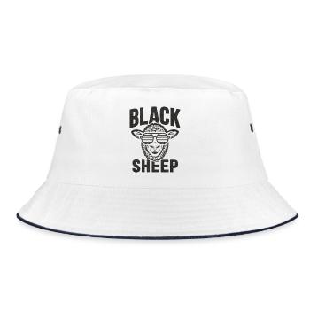 Black Sheep : Déclaration rétro cool - Bob - blanc/marine - Devant