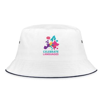 Celebrating Europe's colourful linguistic diversity - Bucket Hat - white/navy - Front