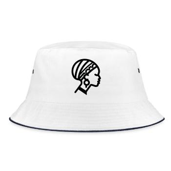 Africa - Bucket Hat - white/navy - Front