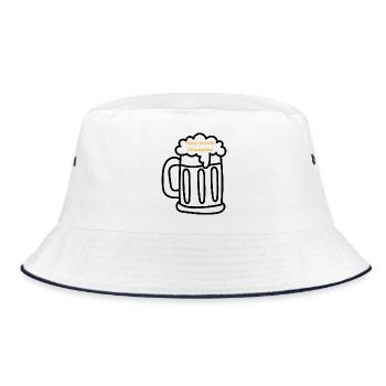 BEER WORLD CHAMPION – Beer Mug Design for Fans - Bucket Hat - white/navy - Front
