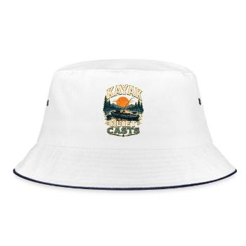 KAYAK QUIET CASTS Fishing - Bucket Hat - white/navy - Front