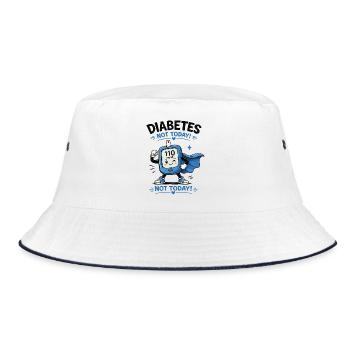 Diabetes Not Today Hero - Bucket Hat - white/navy - Front