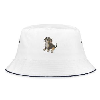 Dessin mignon de chiot de chien de montagne bernois - Bob - blanc/marine - Devant