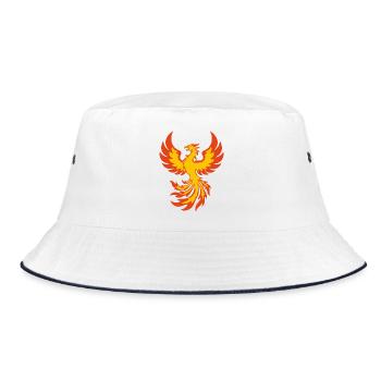 Phoenix - Strength Rebirth Fire Power - Bucket Hat - white/navy - Front