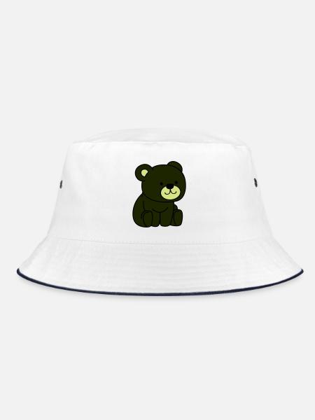 Héros câlin du dessin animé Dark Bear - Bob - blanc/marine - Devant