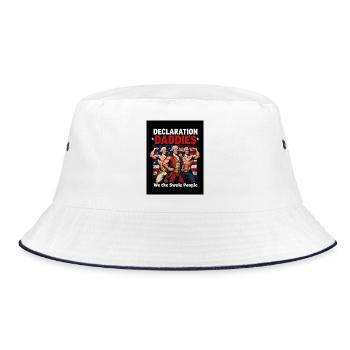 Swole Daddies Declaration - Bucket Hat - white/navy - Front