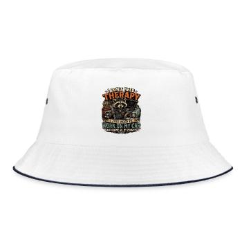 I Don't Need Therapy I Need My Car - Bucket Hat - white/navy - Front