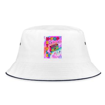 K‑Pop Style - Bob - blanc/marine - Devant