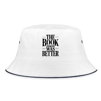 Das Buch war besser - Bucket Hat - Weiß/Navy - Vorne