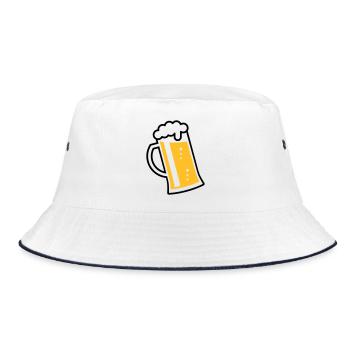 Maßkrug (bière / mug à bière / verre à bière / R /\/ 2C) - Bob - blanc/marine - Devant
