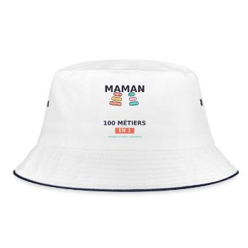 Maman 100 métiers en 1 - Bob - blanc/marine - Devant