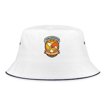 Familienfest Herzverbindet Chaos - Bucket Hat - Weiß/Navy - Vorne