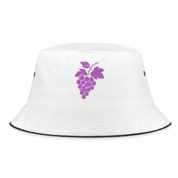 Silhouette des raisins pourpres - Bob - blanc/marine - Devant