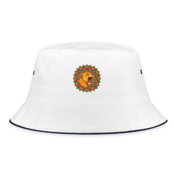 Lion, rugissant dans le mandala - Bob - blanc/marine - Devant