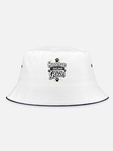 Hundehare sind mein Glitzer - Bucket Hat - Weiß/Navy