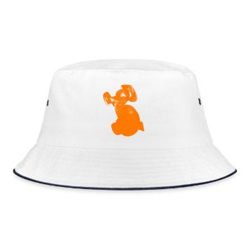 The Orange Dog - Bucket Hat - white/navy - Front