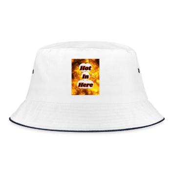 Hot I'm Here - Bucket Hat - white/navy - Front