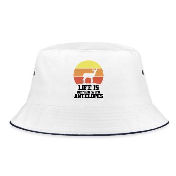Slogan humoristique de safari vintage Antelope - Bob - blanc/marine - Devant