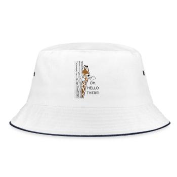 OH,HELLO THERE Giraffe - Bucket Hat - white/navy - Front